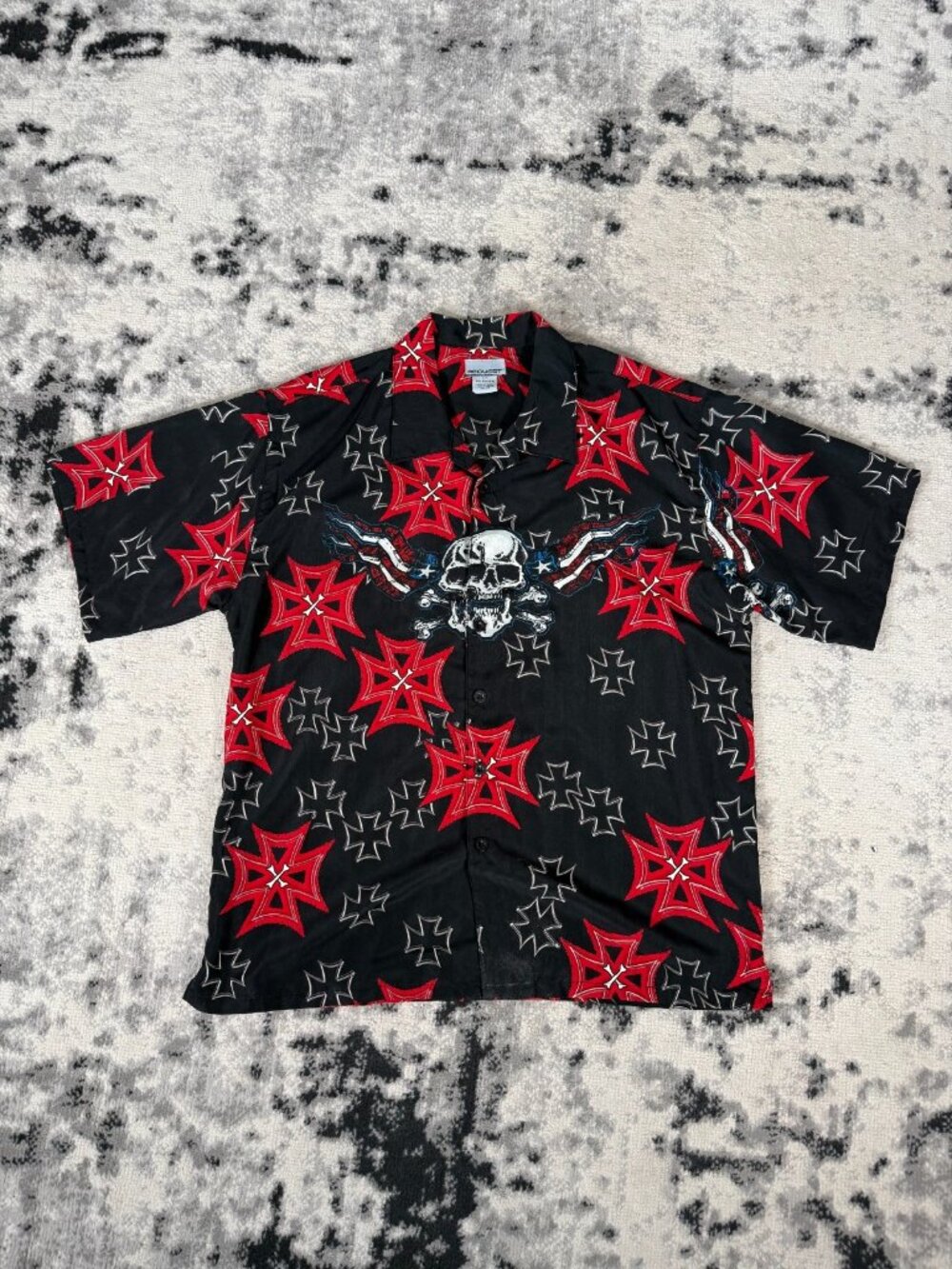 Y2K Request Skull Cross Full Print Shirt
